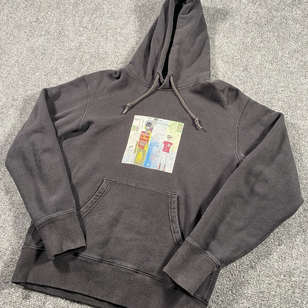 UNIQLO x Basquiat Mens S Pullover Hoodie Sweatshirt Batman Robin DC Sweater
